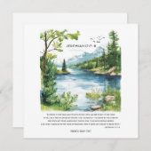 Persoonlijke Bijbeltekst Landschapsprint Feestdagenkaart (Voorkant / Achterkant)