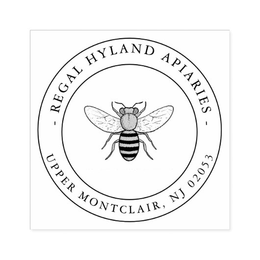 Persoonlijke Bijen-imker Zakelijk Rubberstempel (Afrduk)