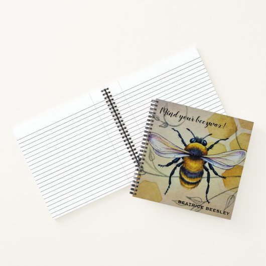 Persoonlijke  bijen nr. 1 en Honeycomb Art Notitieboek (Binnen)