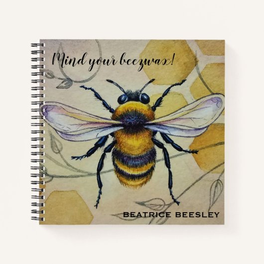 Persoonlijke  bijen nr. 1 en Honeycomb Art Notitieboek (Voorkant)