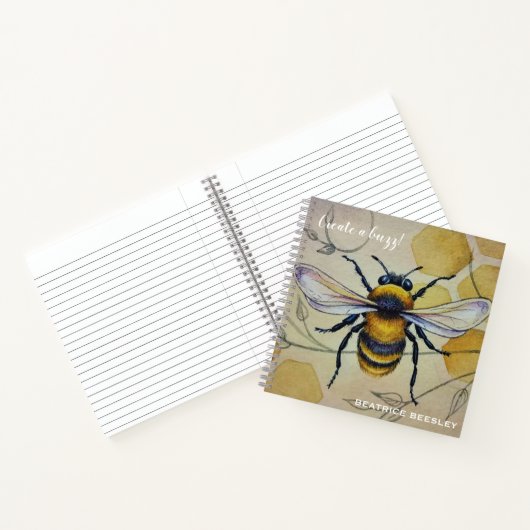Persoonlijke  bijen nr. 1 en Honeycomb Art Notitieboek (Binnen)