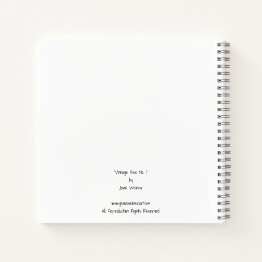 Persoonlijke  bijen nr. 1 en Honeycomb Art Notitieboek (Achterkant)