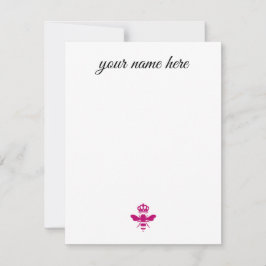 Persoonlijke bijentekaarten notitiekaartje