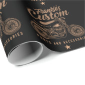 Persoonlijke Biker Aangepaste Bobber Motor Garage Cadeaupapier (Rol Hoek)