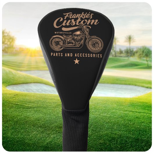Persoonlijke Biker Aangepaste Bobber Motorfiets Ga Golfheadcover