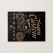 Persoonlijke Biker Aangepaste Bobber Motorfiets Ga Legpuzzel (Horizontaal)