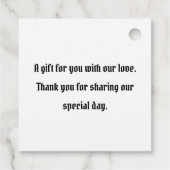 Persoonlijke Biker Motorfiets Trouwgunstlabels Bedankjes Labels (Achterkant)