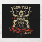 Persoonlijke Biker Skelet Motorfiets Winkel Garage Bier Etiket (Enkel label)