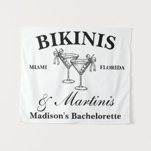 Persoonlijke Bikinis & Martinis Bachelorette Feest Wandkleed
