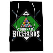 Persoonlijke Biljart NAAM Keu Rek Pool Kamer  Medium Cadeauzakje (Voorkant)