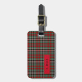 Persoonlijke Birce Kinnaird Tartan Mannen bagage Bagagelabel (Voorkant verticaal)