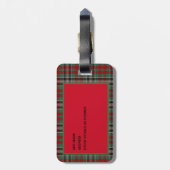 Persoonlijke Birce Kinnaird Tartan Mannen bagage Bagagelabel (Achterkant verticaal)