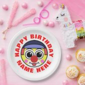 Persoonlijke Birthday Clown Papieren Bordje (Feest)