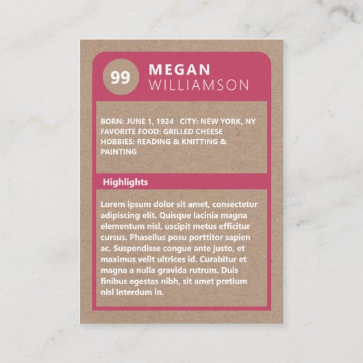 Persoonlijke Birthday Foto & Stats Baseball Kaart (Achterkant)