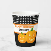 Persoonlijke Birthday Halloween Papieren Bekers (Achterkant)