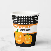 Persoonlijke Birthday Halloween Papieren Bekers (Voorkant)