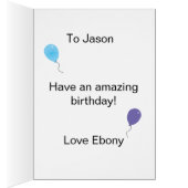 Persoonlijke Birthday Kaart (Binnen (Rechts))