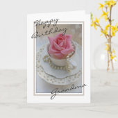 Persoonlijke Birthday-kaart - Shabby Chic Kaart (Gele Bloem)