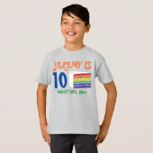 Persoonlijke Birthday Party Favor Rainbow Cake T-shirt (Voorkant volledig)