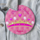 Persoonlijke Birthday Princess Button (In situ)