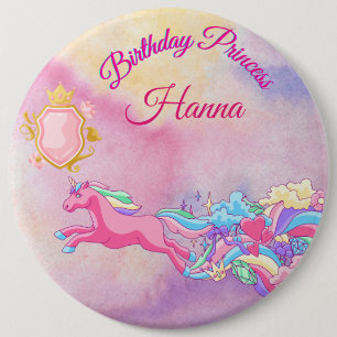Persoonlijke Birthday Princess Button
