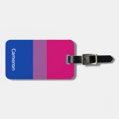Persoonlijke Biseksuele Vlag Bagagelabel (Voorkant horizontaal)