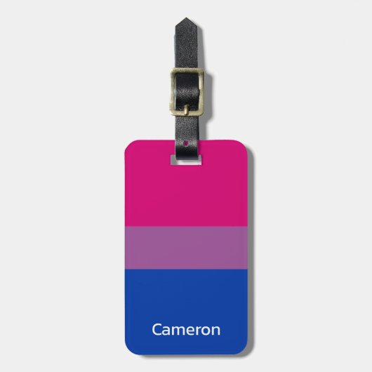Persoonlijke Biseksuele Vlag Bagagelabel (Voorkant verticaal)