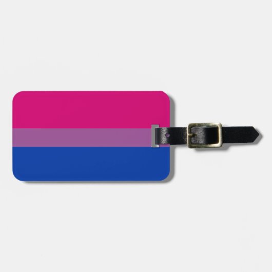 Persoonlijke Biseksuele Vlag Bagagelabel (Voorkant horizontaal)
