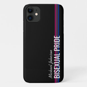 Persoonlijke Biseksuele Vlag Kleur Strepen Zwart Case-Mate iPhone Case
