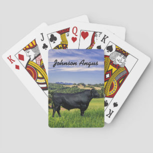 Persoonlijke Black Angus Pokerkaarten