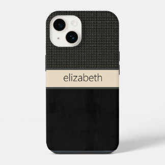 Persoonlijke Black Dots telefoonhoes iPhone 14 Hoesje