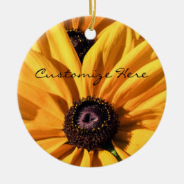 Persoonlijke Black Eyed Susan-kerstversiering Keramisch Ornament
