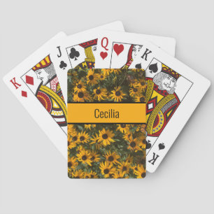 Persoonlijke Black eyed Susan's Bloemen Bloem Pokerkaarten