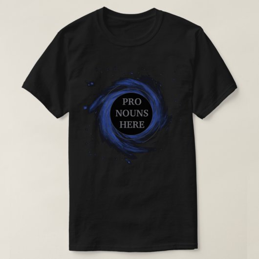 Persoonlijke Black Hole Genderongeldige randappara T-shirt (Design voorkant)