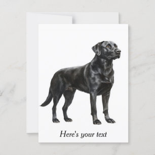 Persoonlijke Black Labrador Retriever Decoratie Briefkaart