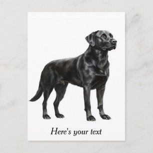 Persoonlijke Black Labrador Retriever Decoratie Briefkaart