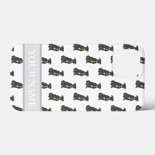 Persoonlijke Black Pitbull Staffy Dog Case-Mate iPhone Case (Achterkant (horizontaal))