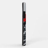 Persoonlijke Black, Red, Silver Damask iPhone 5 Case-Mate iPhone Case (Achterkant/rechts)