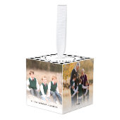 Persoonlijke Black White Pset-kerstfoto Decoratie (Voorkant hoekig)