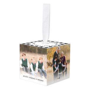 Persoonlijke Black White Pset-kerstfoto Decoratie