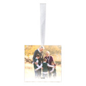 Persoonlijke Black White Pset-kerstfoto Decoratie (Rechts)