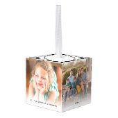 Persoonlijke Black White Pset-kerstfoto Decoratie (Achter hoekig)