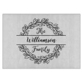 Persoonlijke bladeren met naam van de grote famili snijplank (Voorkant)