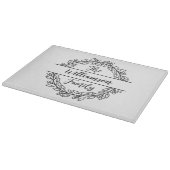 Persoonlijke bladeren met naam van de grote famili snijplank (Hoek)