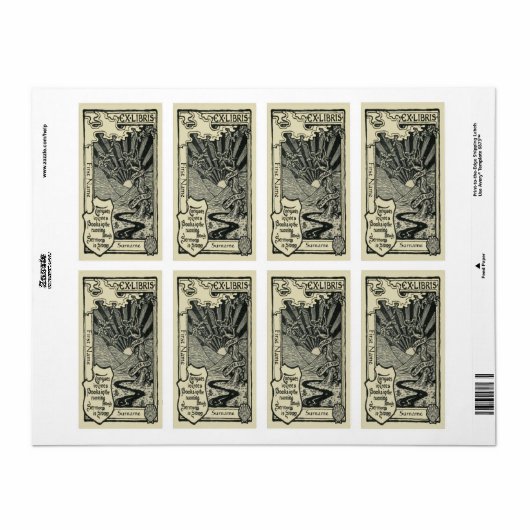 Persoonlijke  bladlabels etiket (Full Sheet)