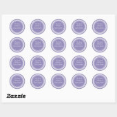 Persoonlijke bladwijzers:Lavender Polka Dots Ronde Sticker (Vel)