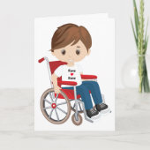 Persoonlijke Blank Bruine Jongen Kaart (Voorkant)