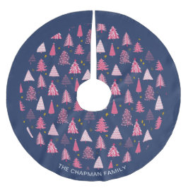 Persoonlijke blauw- en roze kerstboom kerstboom rok