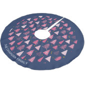 Persoonlijke blauw- en roze kerstboom rok (Gekanteld)