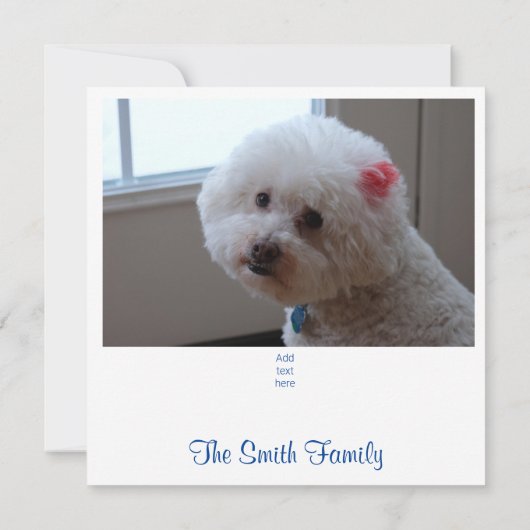 Persoonlijke blauw en witte Kaart voor kerstmis me (Achterkant)